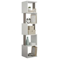 Librerie|Ufficio > Dmora Libreria moderna bianca e tortora 35x161h cm - Nada Grigio, Bianco Tortora