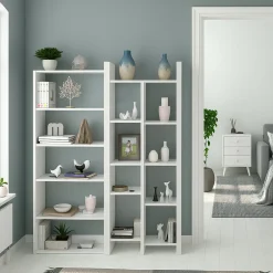 Libreria moderna bianca lucida 78x162h cm - Ersilia