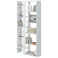 Libreria moderna bianca lucida 78x162h cm - Ersilia