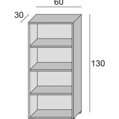 Ufficio|Salotto > Dmora Libreria moderna bianca 70x140h cm - Donatella Bianco