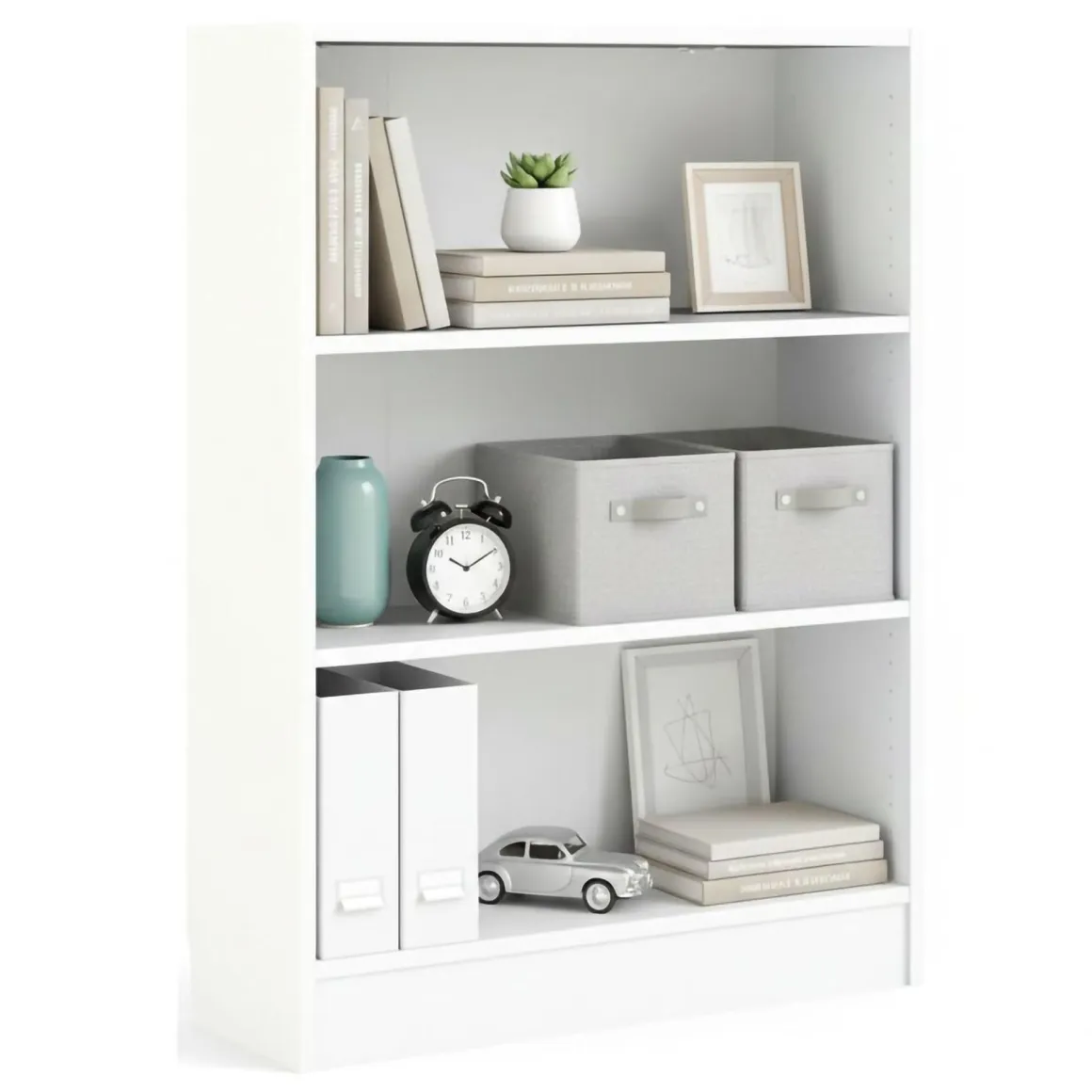 Librerie > Dmora Libreria moderna bianca 79x166h cm - Erin Bianco