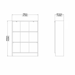 Librerie > Dmora Libreria moderna bianca 79x166h cm - Erin Bianco