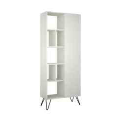 Librerie > Dmora Libreria moderna bianca 79x203h cm - Michel Bianco