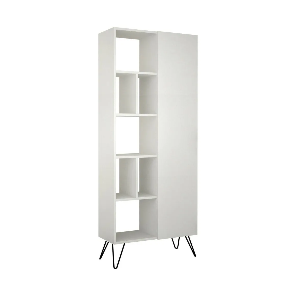 Librerie > Dmora Libreria moderna bianca 79x203h cm - Michel Bianco