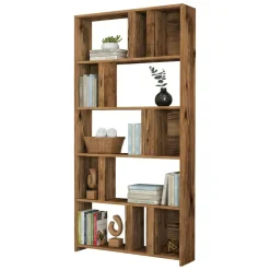 Librerie > Dmora Libreria moderna noce 90x180h cm - Karl Marrone Noce
