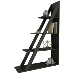 Librerie > Dmora Libreria 3 Ripiani Installazione Libera 100x30x150h cm, Struttura Verticale - Camaiore Nero Antracite