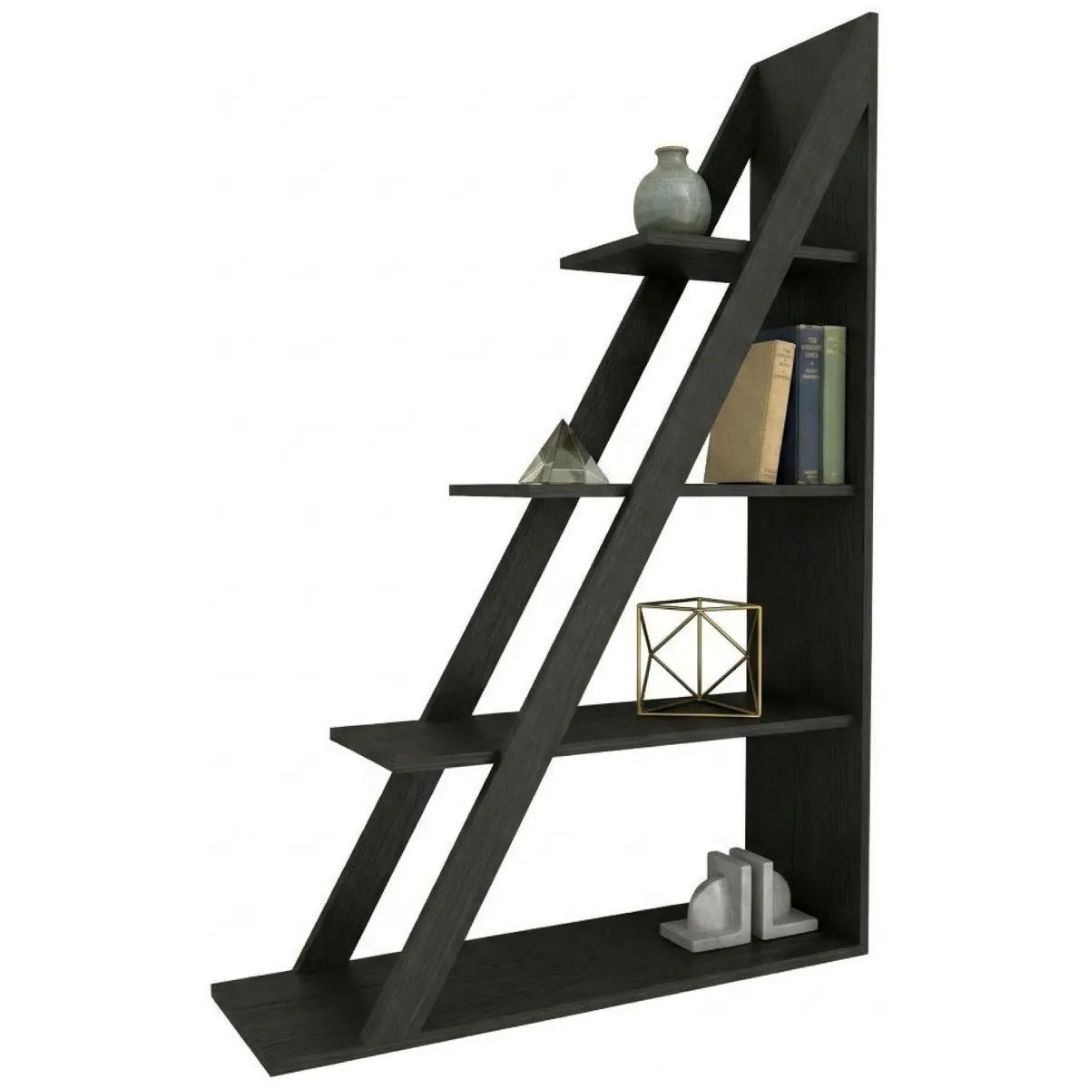 Librerie > Dmora Libreria 3 Ripiani Installazione Libera 100x30x150h cm, Struttura Verticale - Camaiore Nero Antracite