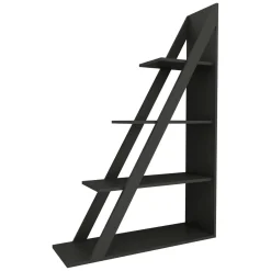 Librerie > Dmora Libreria 3 Ripiani Installazione Libera 100x30x150h cm, Struttura Verticale - Camaiore Nero Antracite