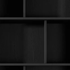 Libreria Nero 2 Cassetti 4 Ripiani 88x38x194h cm, con Piedini - Kabavasi