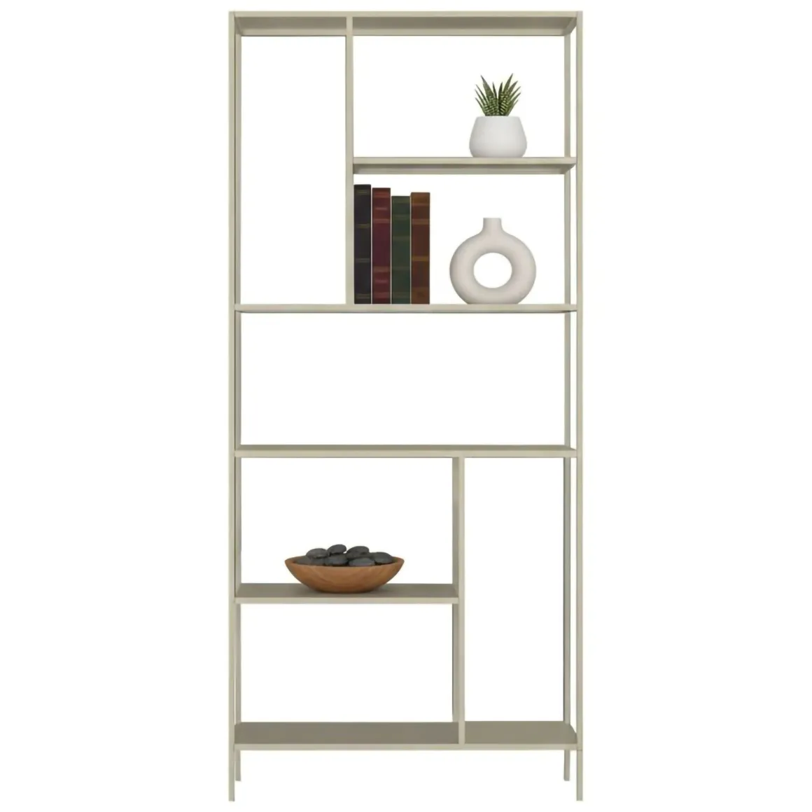 Libreria rialzata da terra panna 80x188h cm - Cenadi