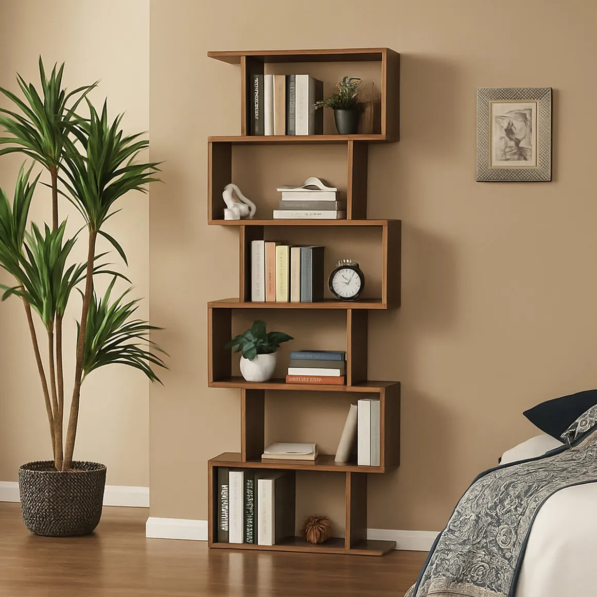 Libreria 5 ripiani acero 80x192h cm - Alowha