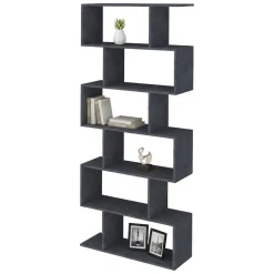 Libreria 5 ripiani ardesia 80x192h cm - Alowha