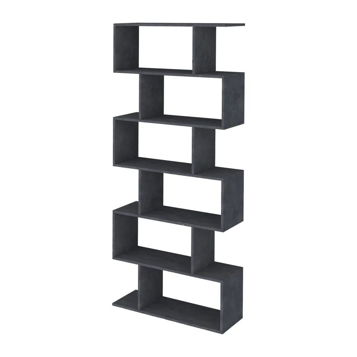 Libreria 5 ripiani ardesia 80x192h cm - Alowha