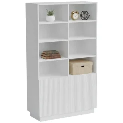 Librerie > Dmora Libreria 10 ripiani bianca 172x100h cm - Miniato Bianco