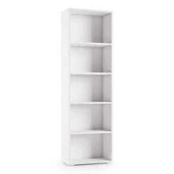 Librerie|Ufficio > Dmora Libreria 5 ripiani bianca 60x195h cm - Allevien Bianco