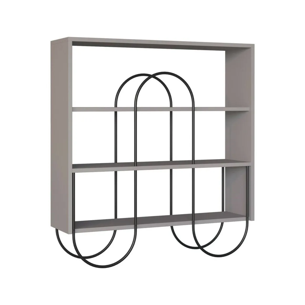 Libreria 2 ripiani grigia 96x99h cm - Otis