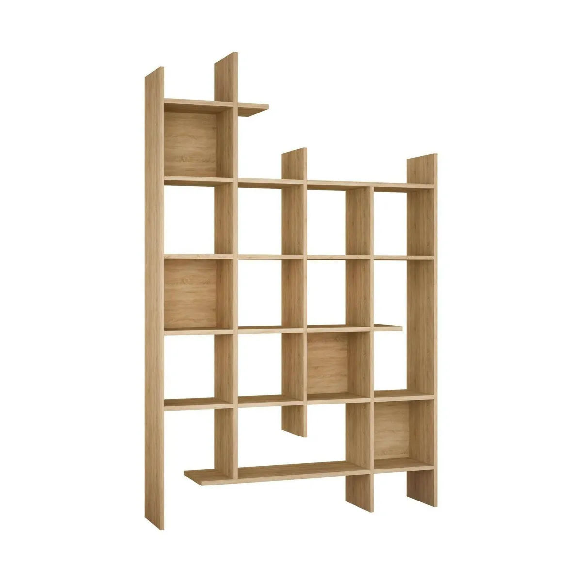 Librerie|Ufficio > Dmora Libreria 18 ripiani quercia 122x188h cm - Achela Marrone Quercia