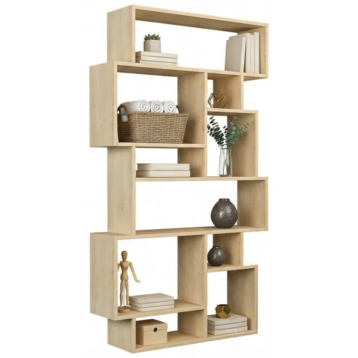 Librerie|Ufficio > Dmora Libreria 8 ripiani quercia 96x169h cm - Casimira Marrone Quercia