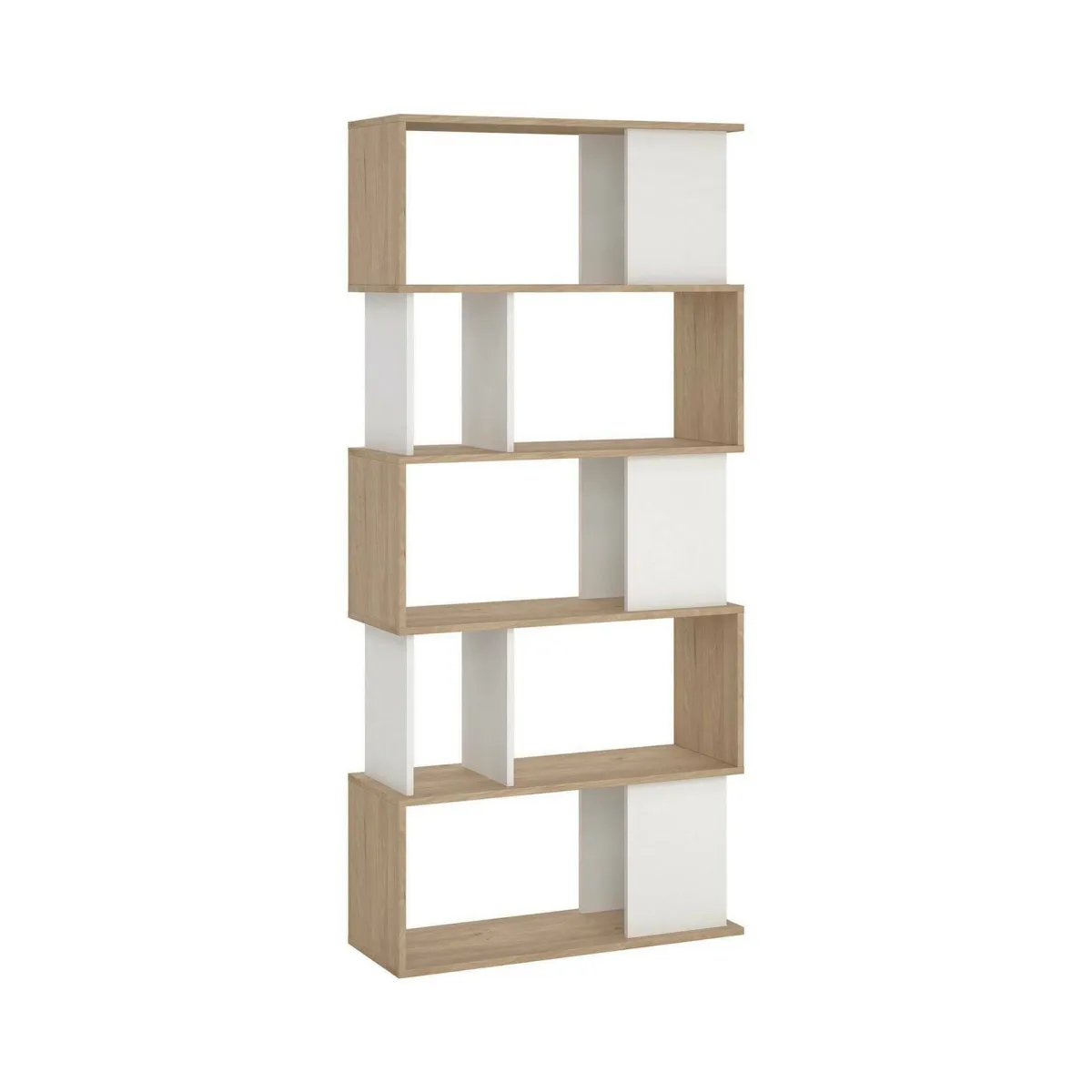 Librerie > Dmora Libreria 4 ripiani rovere e bianca 80x173h cm - Arg Bianco, Marrone Rovere
