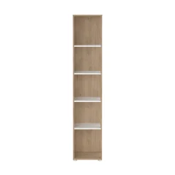 Libreria 4 ripiani rovere e bianca 40x204h cm - Baaz