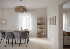 Libreria 8 ripiani rovere e bianca 75x183h cm - Badia