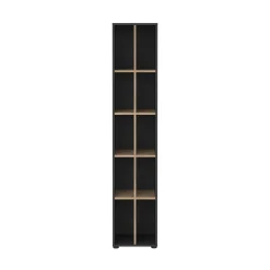 Librerie > Dmora Libreria 4 ripiani rovere e grigia 40x204h cm - Erevan Grigio, Marrone Rovere