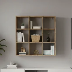 Libreria 6 ripiani rovere 90x90h cm - Acquaro