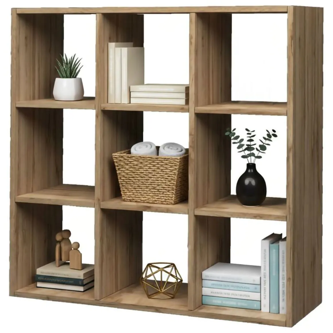 Libreria 6 ripiani rovere 90x90h cm - Acquaro
