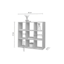 Libreria 6 ripiani rovere 90x90h cm - Acquaro