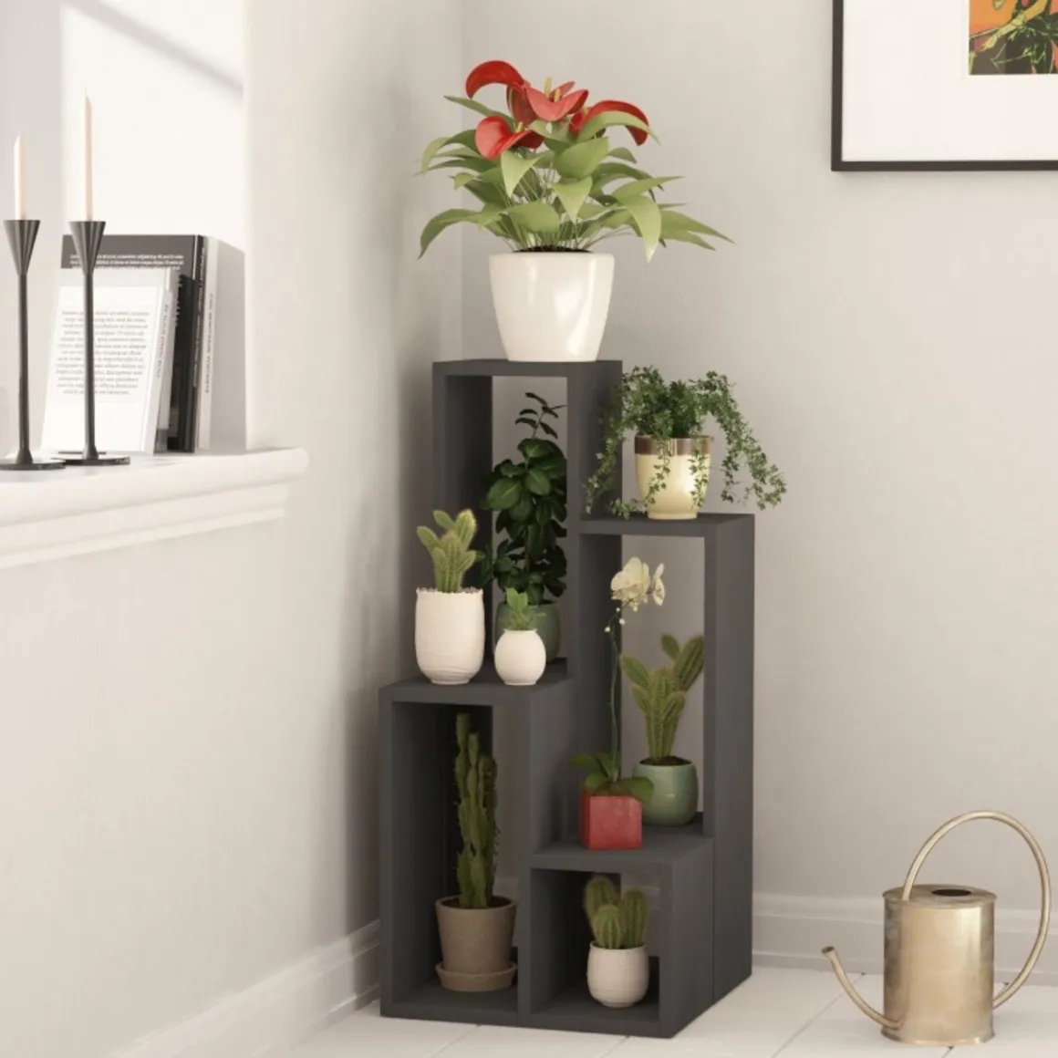 Libreria salvaspazio antracite 42x89h cm - Isang