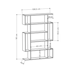 Librerie > Dmora Libreria salvaspazio bianca 110x161h cm - Marcellin Bianco