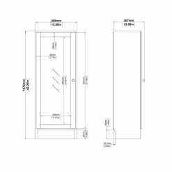 Libreria salvaspazio bianca 40x107h cm - Goring