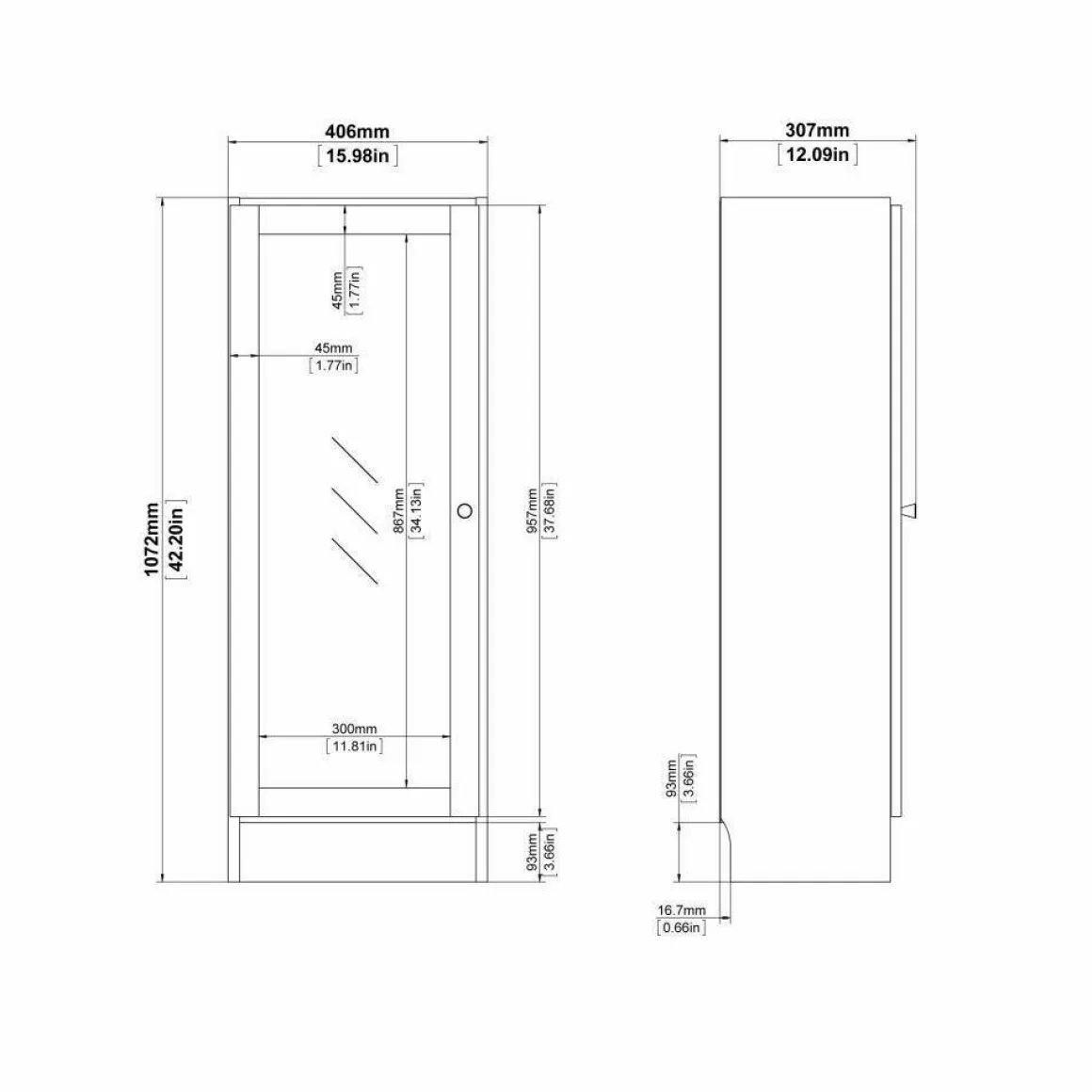 Libreria salvaspazio bianca 40x107h cm - Goring