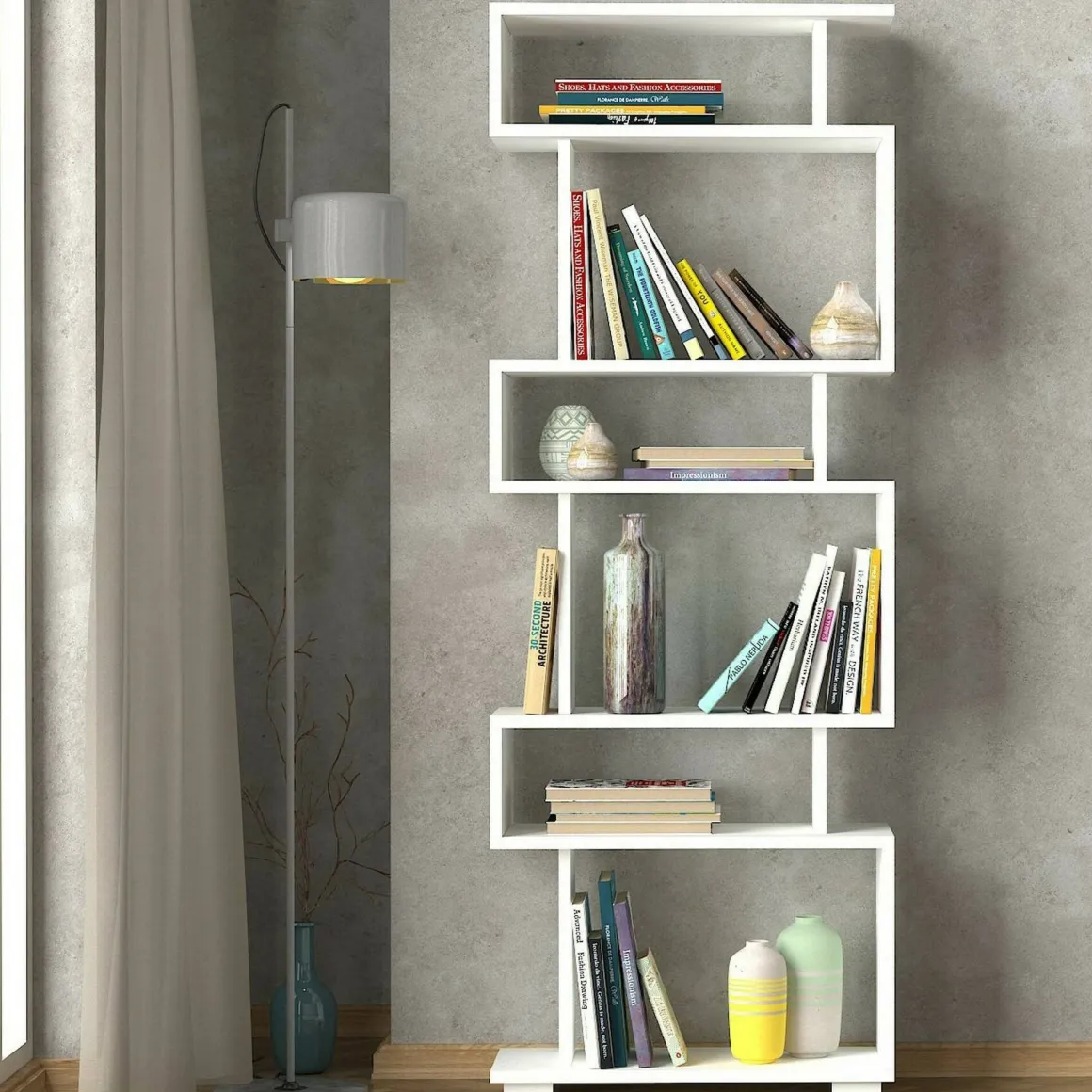 Libreria salvaspazio bianca 60x165h cm - Doralice