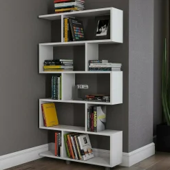 Libreria salvaspazio bianca 90x156h cm - Severa