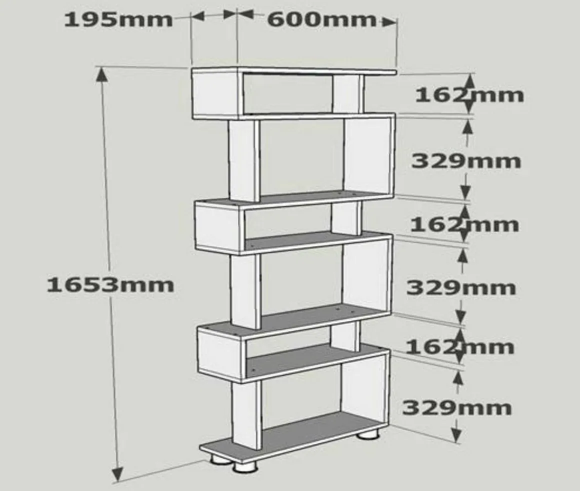 Libreria salvaspazio bianca e noce 60x165h cm - Doralice