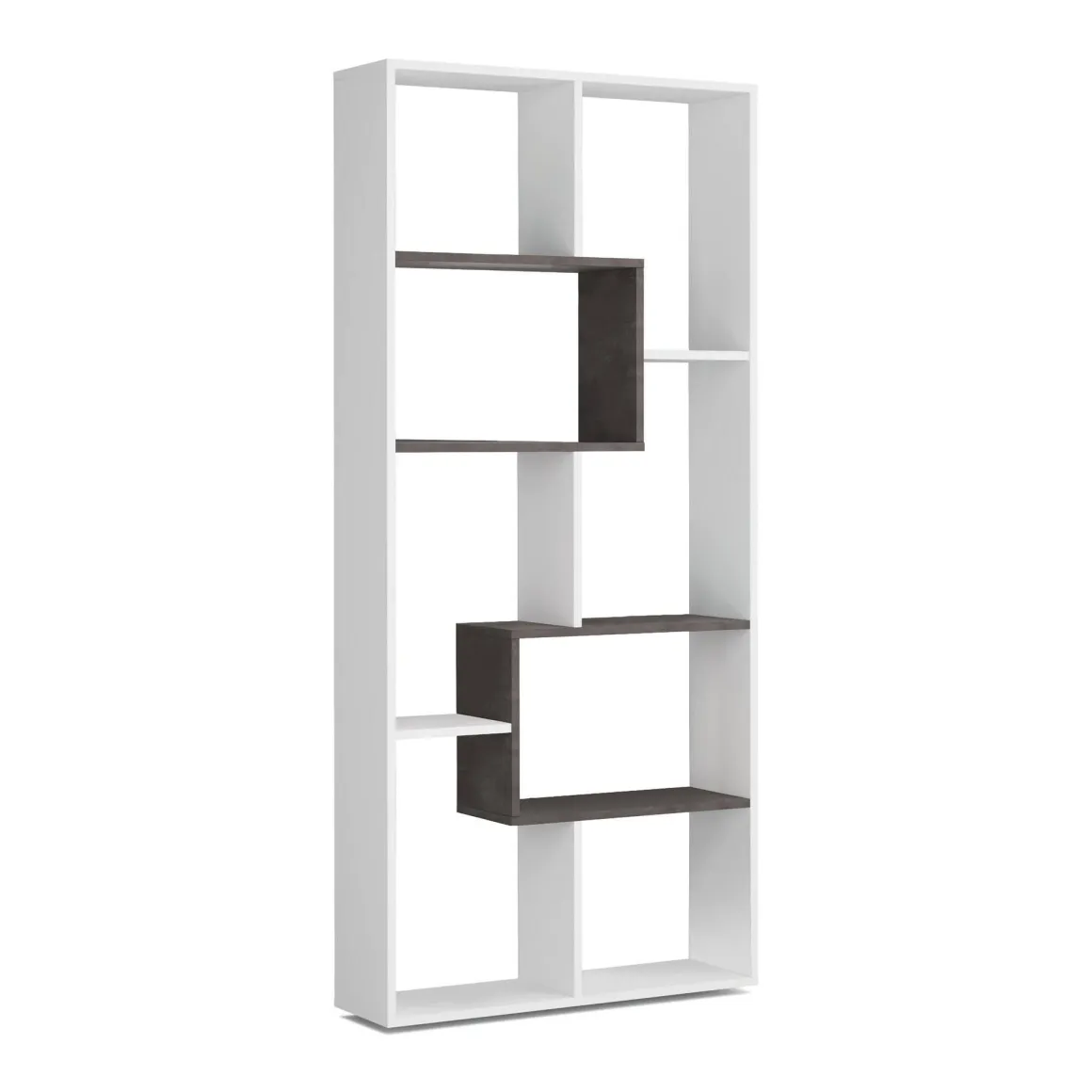 Libreria salvaspazio bianca e ossido 80x180h cm - Arconnor