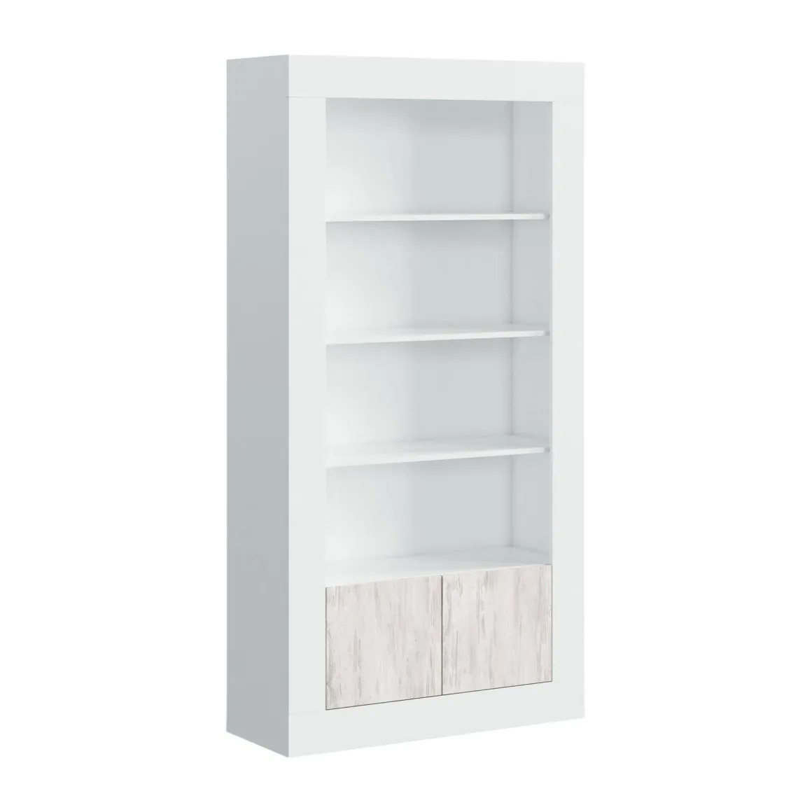 Libreria salvaspazio bianca lucida 94x181h cm - Arinius