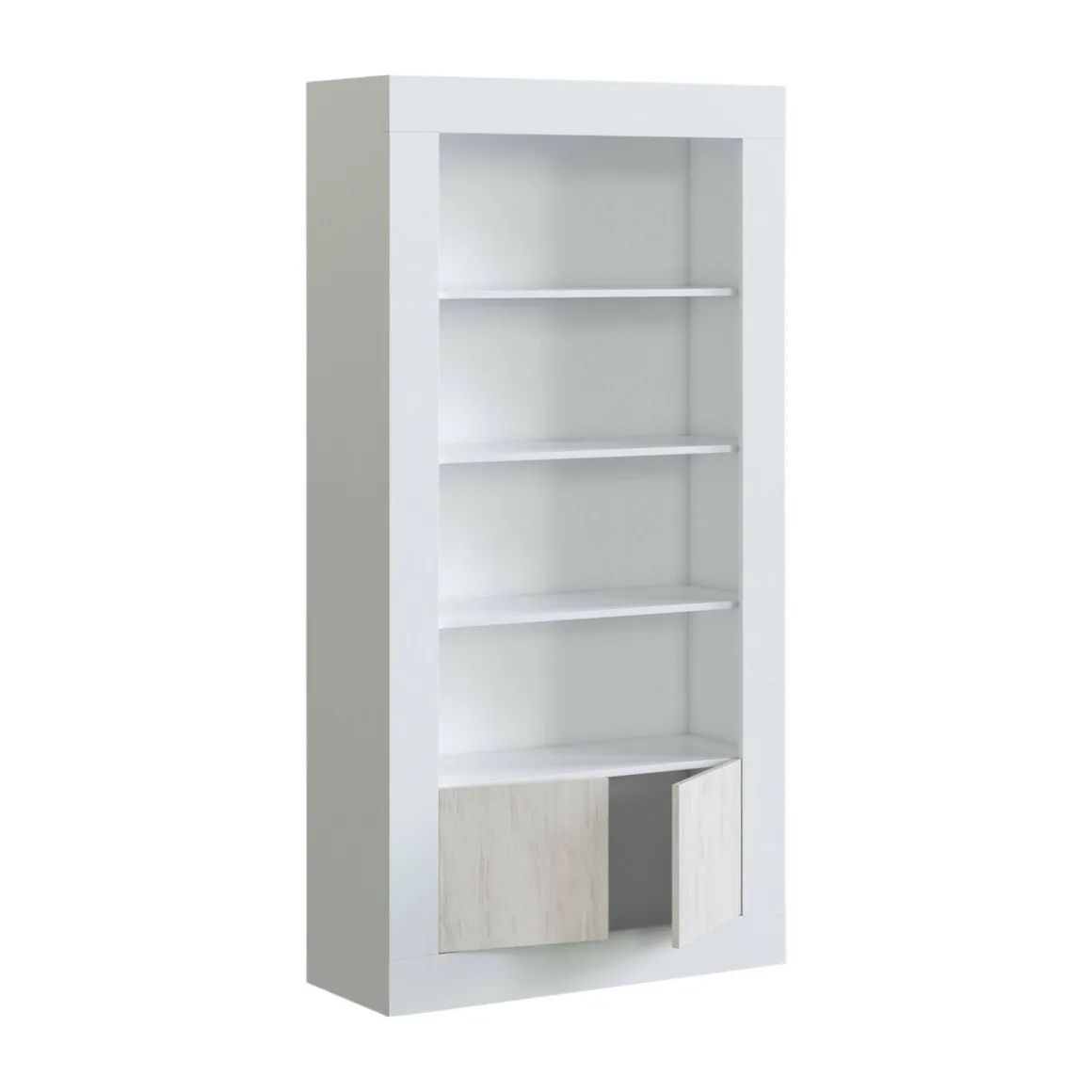 Libreria salvaspazio bianca lucida 94x181h cm - Arinius