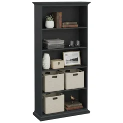 Librerie > Dmora Libreria salvaspazio grigia 96x200h cm - Aragon Grigio