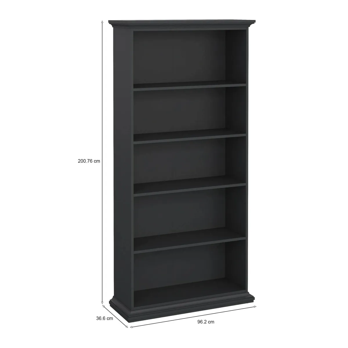 Librerie > Dmora Libreria salvaspazio grigia 96x200h cm - Aragon Grigio