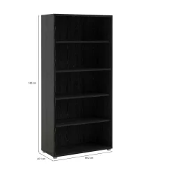 Libreria salvaspazio nera 89x186h cm - Apice