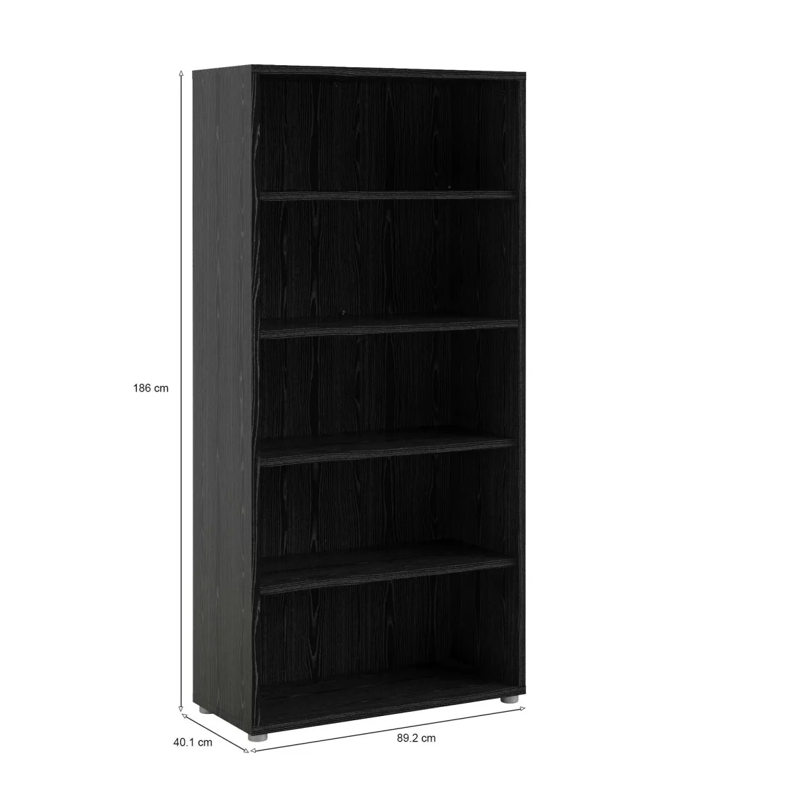 Libreria salvaspazio nera 89x186h cm - Apice