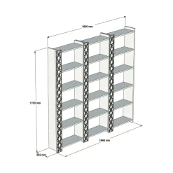 Librerie|Ufficio > Dmora Libreria salvaspazio noce e bianca 64x170h cm - Vele Bianco, Marrone Noce