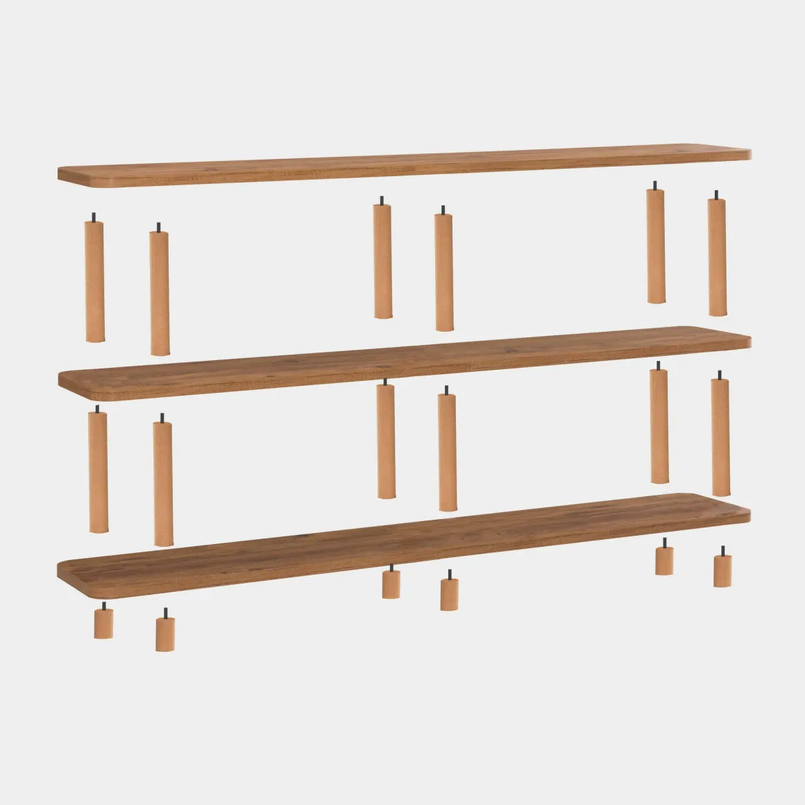 Librerie > Dmora Libreria salvaspazio quercia 58x138h cm - Allium Marrone Quercia