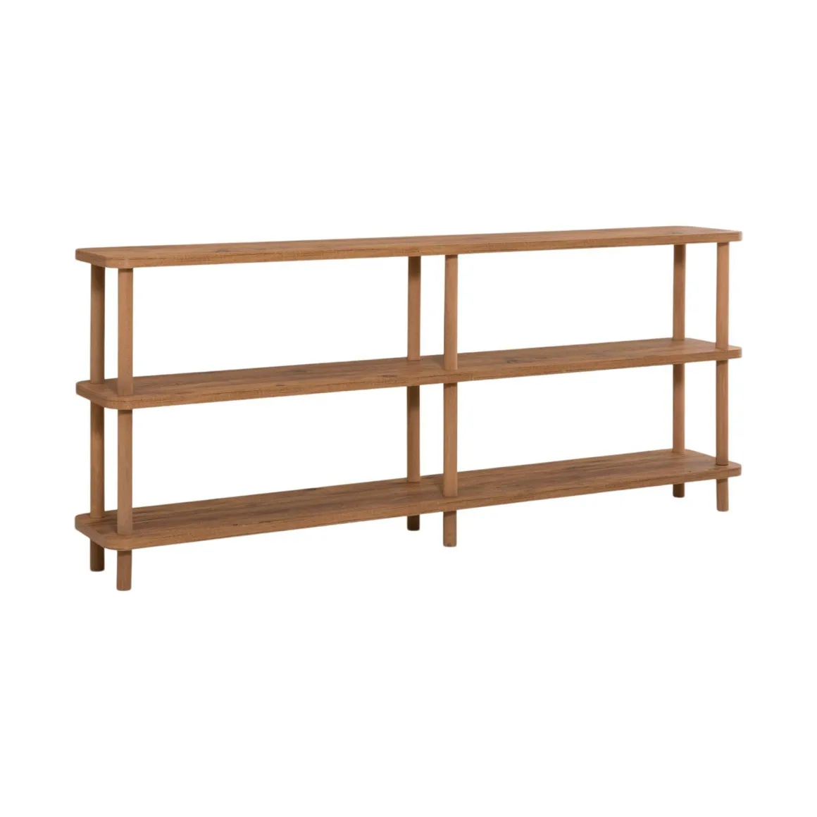 Librerie > Dmora Libreria salvaspazio quercia 58x138h cm - Allium Marrone Quercia