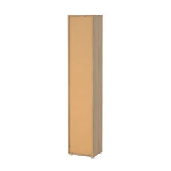 Librerie > Dmora Libreria salvaspazio rovere e bianca 40x204h cm - Erevan Bianco, Marrone Rovere