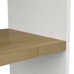 Libreria salvaspazio rovere e bianca 77x182h cm - Nisha