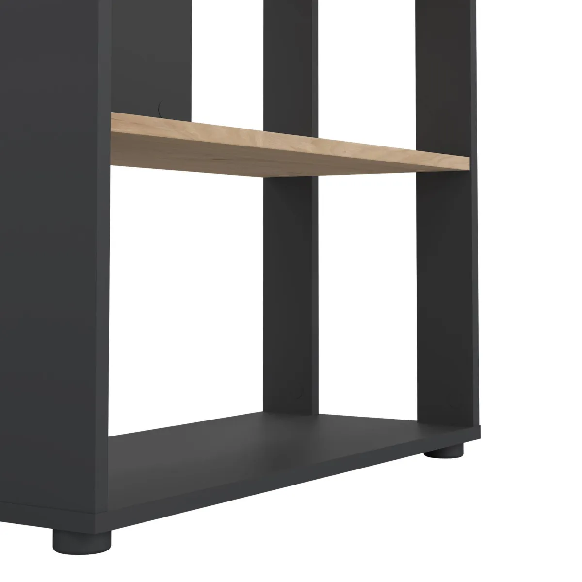 Librerie > Dmora Libreria salvaspazio rovere e grigia 79x204h cm - MuGuiying Grigio, Marrone Rovere