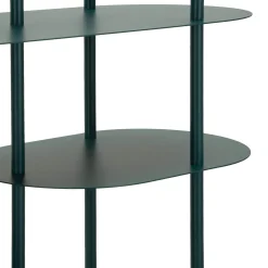 Librerie > Dmora Libreria 5 Ripiani Installazione a Terra 11x40x132h cm, Utilizzabile Come Divisorio Locale - Gana Verde Ottanio